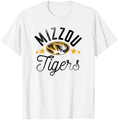 T-shirt de logotipo da Universidade de Missouri Mizzou Tigers