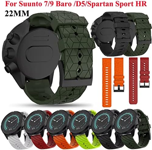 Ankang 24mm Substituição Silicone Smart Watch tiras para Suunto D5/7/9/Baro Spartan Sport Wrist HR