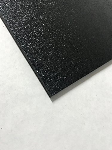 Folha de plástico preto ABS 1/4 x 24 x 24 texturizada 1 a vácuo lateral formando