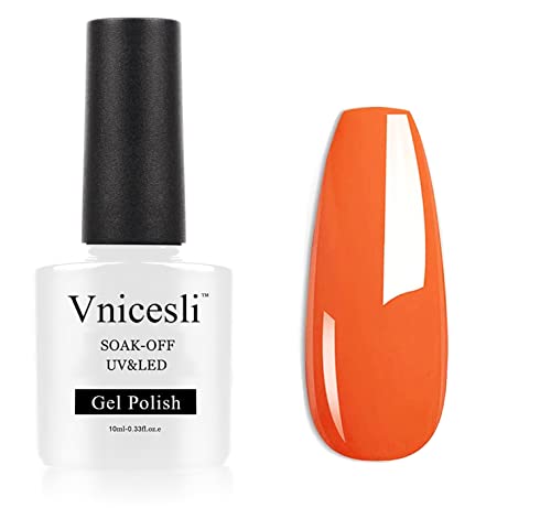 VNICESLI GEL GEL Polhetis Fall Colors Orange Achaness Soak Off LED Poliship Polish unh Nail Art Manicure UNIL