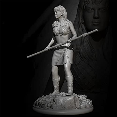 Etriye 75mm 1/24 Soldado de resina Modelo de soldado antigo Roman feminino Warrior Die Cast Figura Kit /KW684