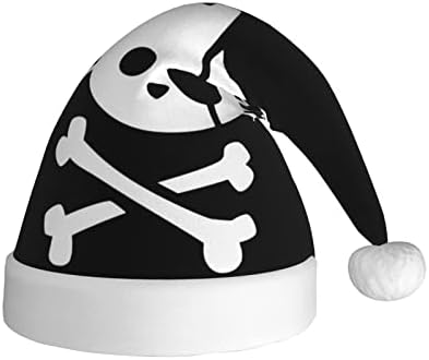 Cxxyjyj pirata gato crânio e crossbone chapéu chapéu de natal masculino hat santa hat hat para