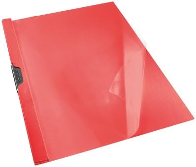 Arquivo de clipe de Esselte A4, capacidade de 30 folhas, pacote de 25, plástico flexível, viva Red, viva