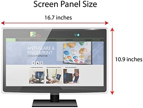 Painel de tela de privacidade do protetor de tela EZ-Pro para monitor de computador de 19 polegadas, luz anti-azul e fácil instalação, tamanho do painel de tela 10.9 altura x 16,7 Largura