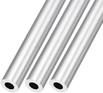 Metallixity 6063 Tubo de alumínio 3pcs, tubulação redonda de alumínio - para móveis para casa, máquinas, artesanato