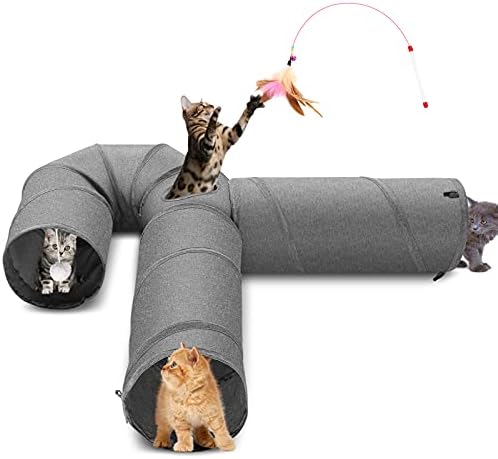 Pets Pets Screen Pet Door Cat Flap Magne de encerramento automático Porta e gato Túnel grande de 3 vias