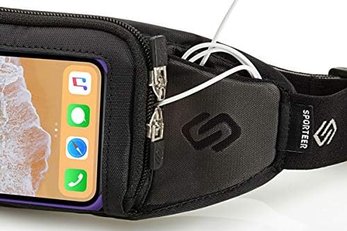 Sporteer Kinetic K1 Running Belt Ciay Pack - Compatível com o iPhone 14 Pro Max, 14 Plus, 13 Pro Max,
