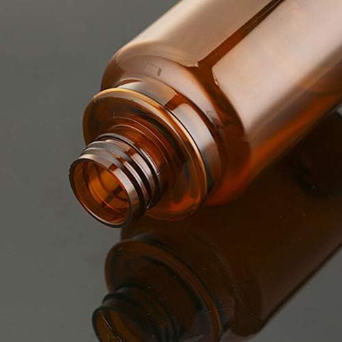 Cabilock útil 4pcs Transparente Brown plástico loção de garrafa Recipiente de garrafa com tampa de tampa