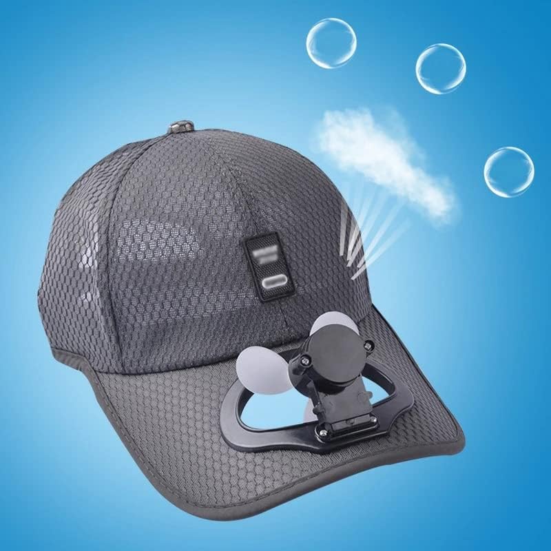 Fã de verão shzbcdn chapéu de beisebol de resfriamento de resfriamento USB Charging Sombra respirável