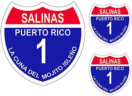 Porto Rico Town Salinas Interestate adesivo grande 4 x 4,