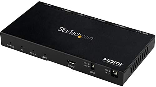 Startech.com Splitter HDMI 2 -Port - 4K 60HZ UHD HDMI 2.0 Vídeo de áudio Splitter com Scaler &