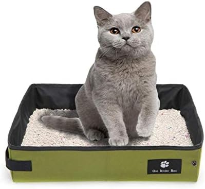 Misyue Cat Caixa de areia colapsável ao ar livre CAT Peso leve Pan de limpeza fácil de gato de limpeza fáceis