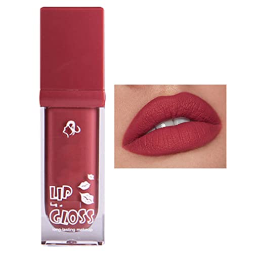 Xiahium Ink 22 Velvet Lip Glaze Non Stick Copo During Lip Glaze Film Makeup não desbota Lipstick2ml Glitter
