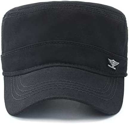 Yixda Militar Military Flat Hat Hat Sports Ajuste Casual Casual Casual Capinho de beisebol