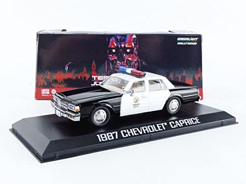 1987 Chevy Caprice Metropolitan Police Black and White Terminator 2: Judgment Day Movie 1/43 Diecast Model Car