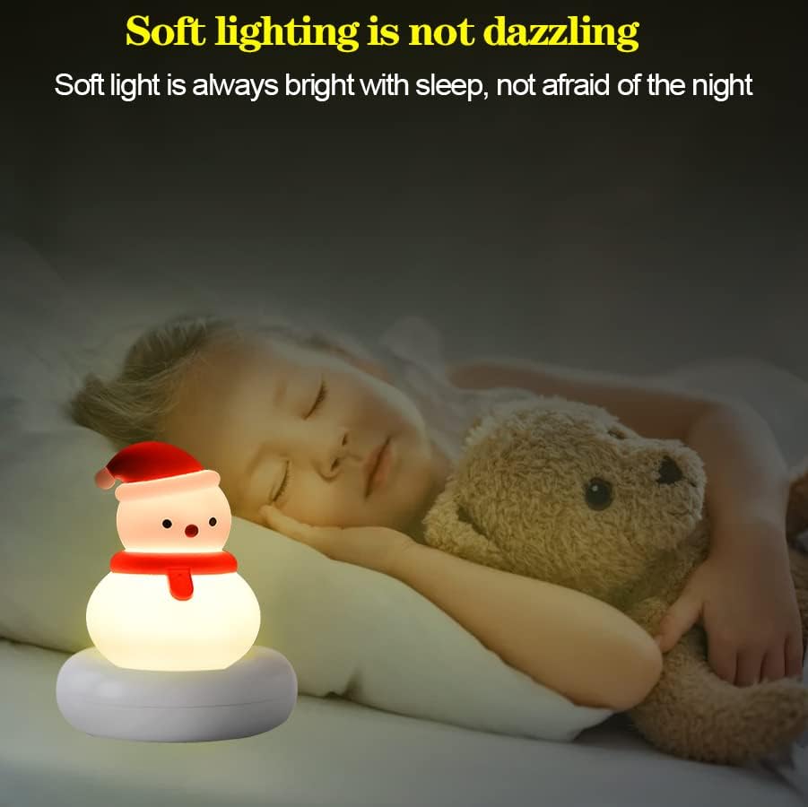Decoração fofa de quarto infantil infantil luz Night com luz recarregável de toque portátil, luz quente