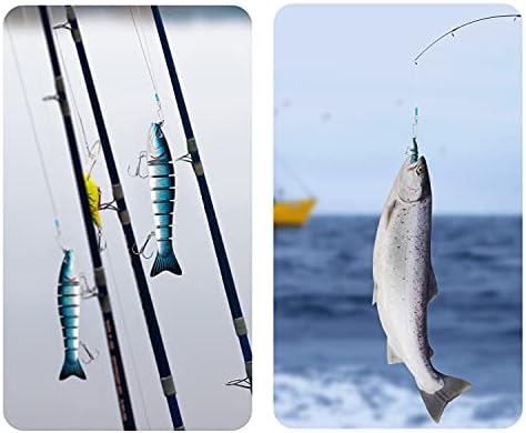 LUROAD 10/20PCS Linha líder de pesca de fluorocarbono com swivels kits Snap Conecte iscas de