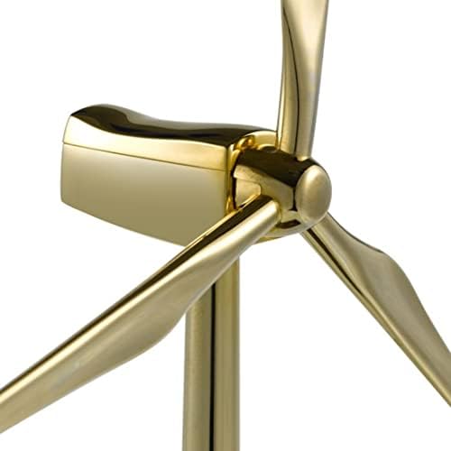 Modelo de turbina eólica com energia solar de lingxuinfo, montagem de metal 3D, moinho de vento de montagem dourada,