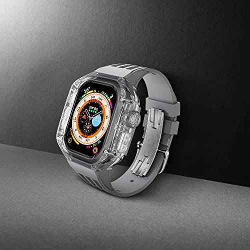 ZEDEVB 49MM MODIFICAÇÃO KIT CASE Band para Apple Watch 49mm Silicone Strap Transparent Case Sport para Iwatch Series