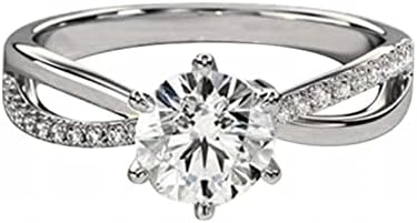 2023 Novo anel de jóias finas corações redondos setas cortadas anel de prata de diamante Six anel de diamante