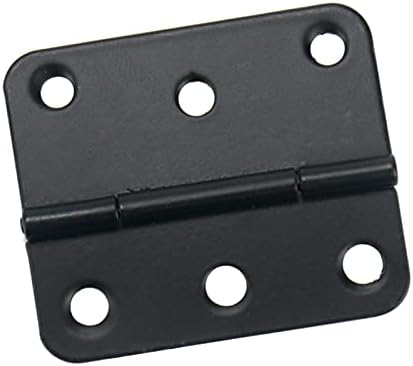 Faotup 20pcs Black assimétrico dobradiças, portas de metal dobradiças de portão hardware de móveis Hinges de bunda dobrável plana