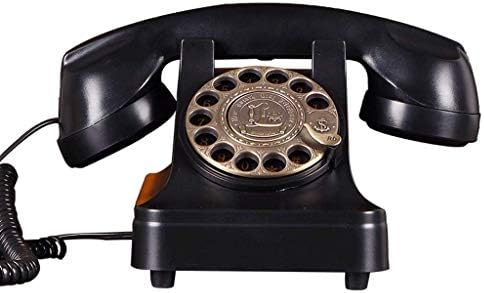 ZYZMH DIATE ROTÁRIO Telefone retrô telefone antiquado telefone fixo com sino de metal clássico, telefone com cordão