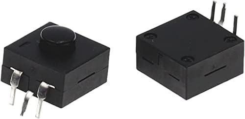 Xiangbinxuan Micro Switch 100pcs D C 30V 1a 3pin Black Mini Push Butchet para tocha elétrica 3p curvada 2 em