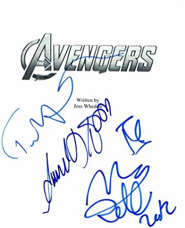 Robert Downey Jr, Samuel L Jackson, Tom Hiddleston, Mark Ruffalo Cast Signated Autograph - The Avengers