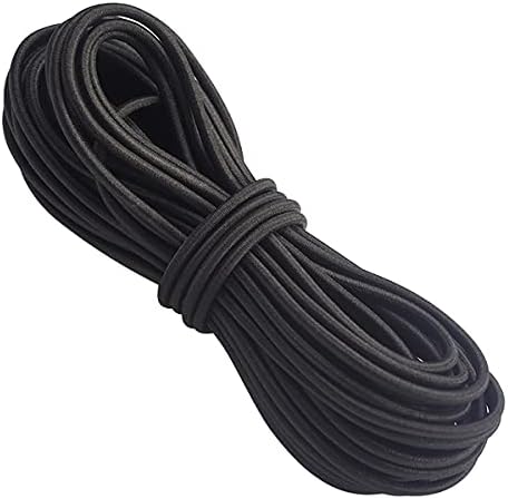 Queenbox 3,5 mm 109 jardas de elástico redondo de comprimento, corda de corda de cordão de cinto de cinto