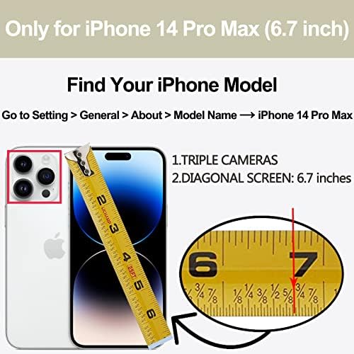 Lameeku Compatível com o iPhone 14 Pro Max Wallet Case com suporte para cartão, 360 ° Ring Kickstand, Casos