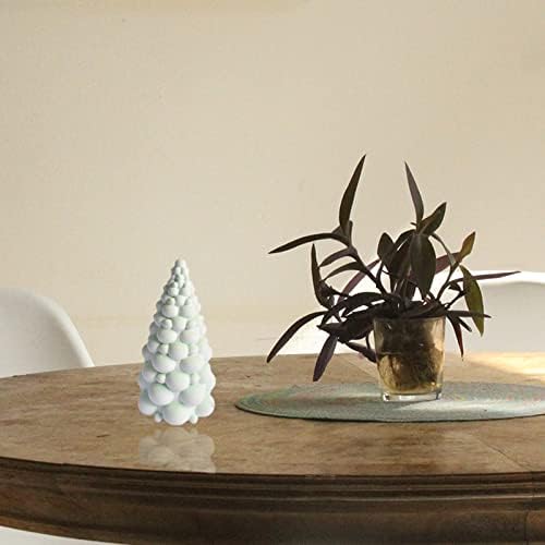 Topys grande bolha da árvore de Natal moldes de vela, molde abstrato de sabonete de twirl para