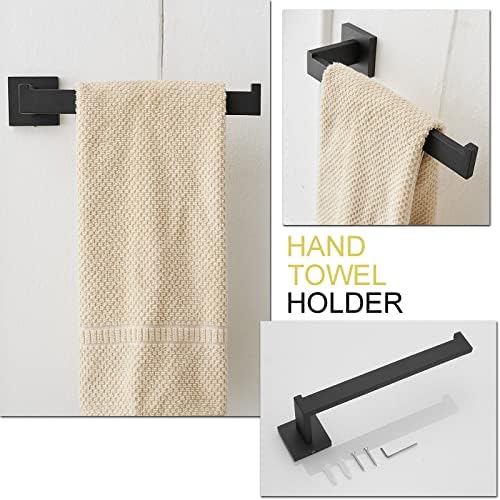 Conjunto de suporte para barra de toalhas de banheira, acessórios de banheiro de 4 peças Conjunto de acessórios