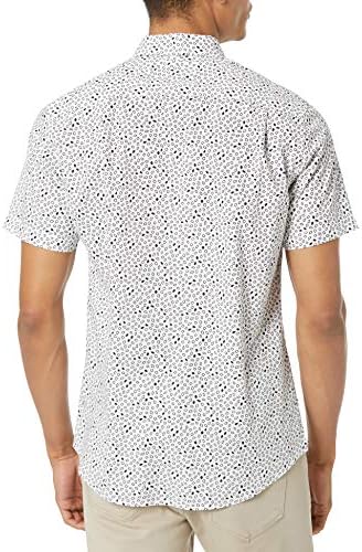 Essentials Men's Slim-Fit Sleeve Print Shirt