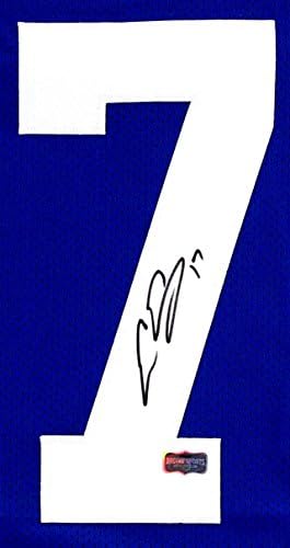 Evan Engram autografado/assinado Ole Miss Blue Custom Jersey