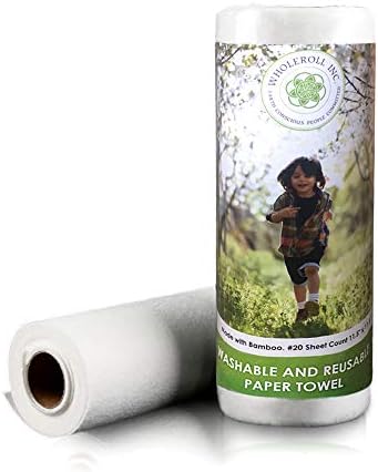 Toalhas de papel de bambu reutilizáveis ​​reutilizáveis, pano lavável para limpeza de banheiro