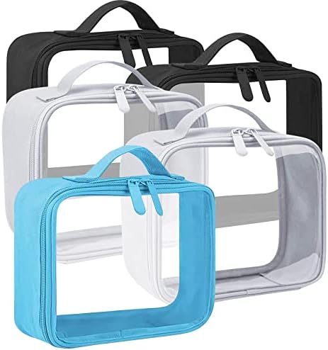 Bolsa de higiene pessoal aprovada por Anrui TSA com alça, líquidos de viagem clara de produtos de higiene