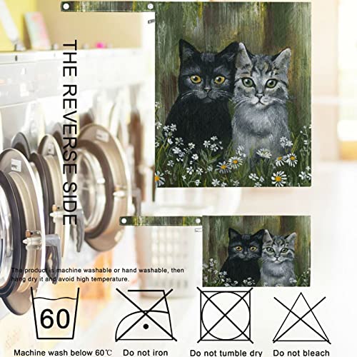 VISESUNNY Funny Cat Animal 2pcs fraldas trocando bolsas molhadas com bolsos com zíper para fraldas de pano reutilizáveis