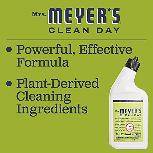 Limpador de vaso sanitário líquido da Sra. Meyer, remoção de manchas, verbena de limão, 24 oz