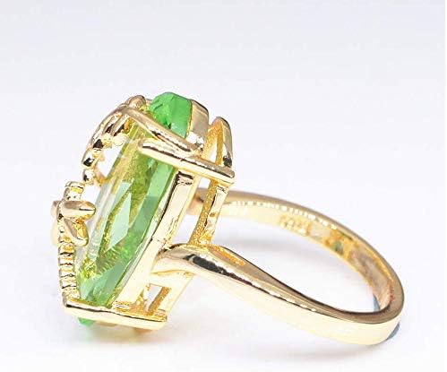 2023 novo anel de peridoto natural anéis de casamento anel de casamento gemstone transparente