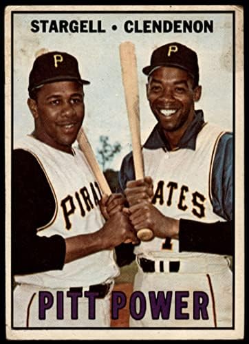 1967 Topps 266 Pitt Power Willie Stargell/Donn Clendenon Pittsburgh Pirates Fair Pirates