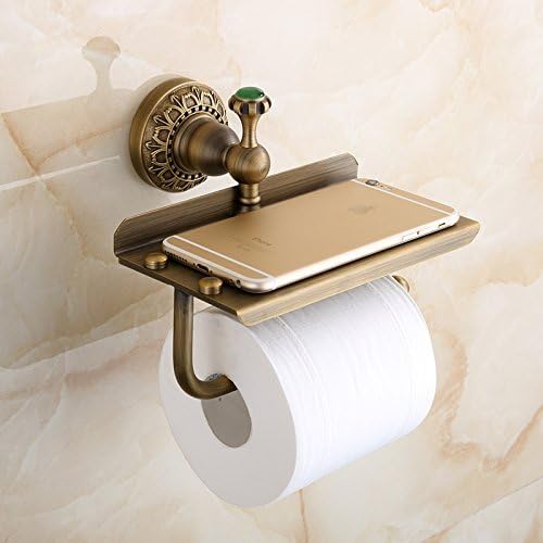 Suporte de tecidos do banheiro Beelee/suporte de papel higiênico Solid Solid Brass montado no vaso sanitário