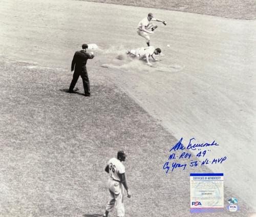 Don Newcombe - Brooklyn/L.A. Dodgers assinou a foto 16x20 W. Inscrições PSA 1605 - Fotos autografadas