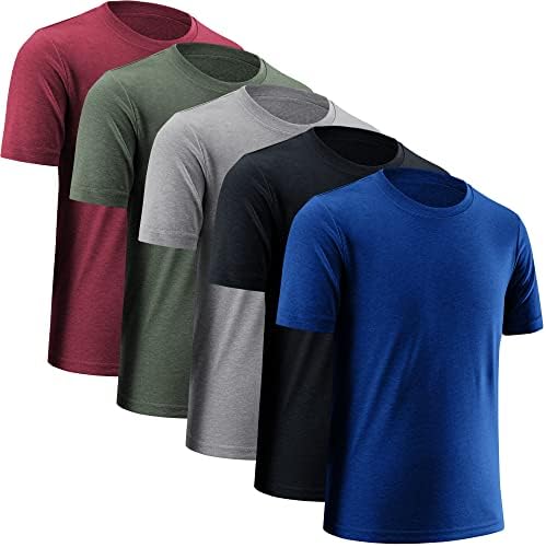 Camisas atléticas de meninos Performance Camisetas esportivas seco de t-shirts Camisetas de moradia para meninos