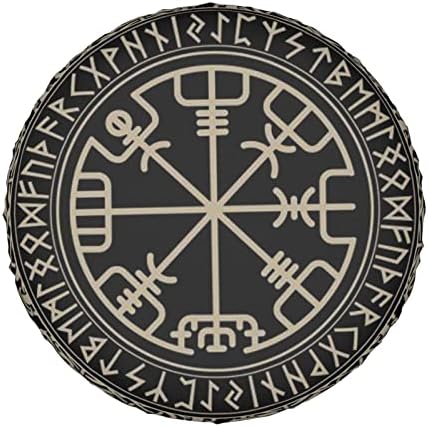 Projeto mágico Nórdico Runes Compass Protetor de roda de pneus impressa,
