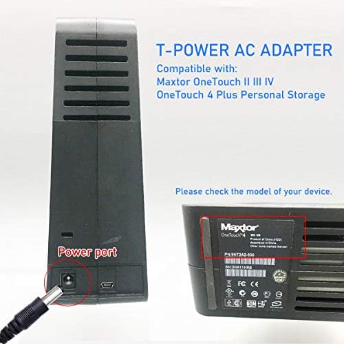 T Power 12V Carregador para a maioria Bowfell K2 Sierra barra de som Sistema de TV e Maxtor OneTouch II III