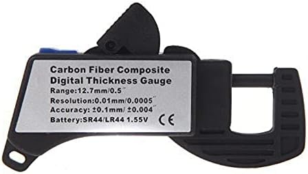 Uoeidosb Electronic Digital LCD 0-12,7mm Espessura da pinça de fibra de carbono Micômetro