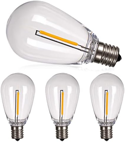 Bulbos de substituição de LED de addlon 1W S14 4 Pacote à prova d'água Base de parafuso E17 para
