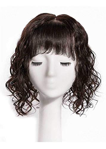 LXUE Cabelo humano real Curado Capieiro de cabelo para mulheres 4,7 x 5,5 Capéter de cabelo