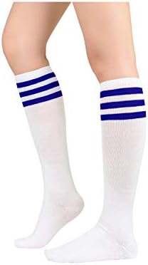 Komorebi Women's Knee High Athletic Socks Stripes Tube Sport Meias Sofras Soff Socks High For Women