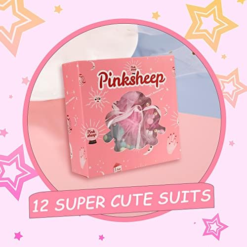 Pinksheep Badyed Colar e Breads Bracelet for Kids, 6 sets, Jóias Little Girls, Favorias de Bolsas para